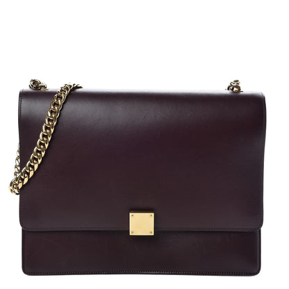 Celine Smooth Calfskin Large Case Chain Flap Burgundy 1 of 13