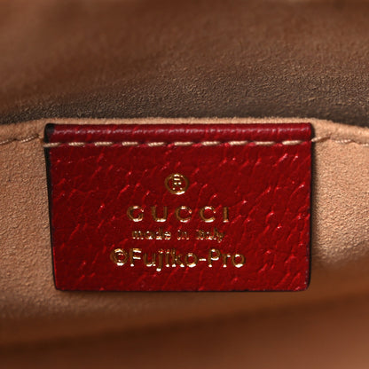 Gucci X DORAEMON Mini Vintage GG Supreme Monogram Camera Bag Beige Cherry Red 6 of 10