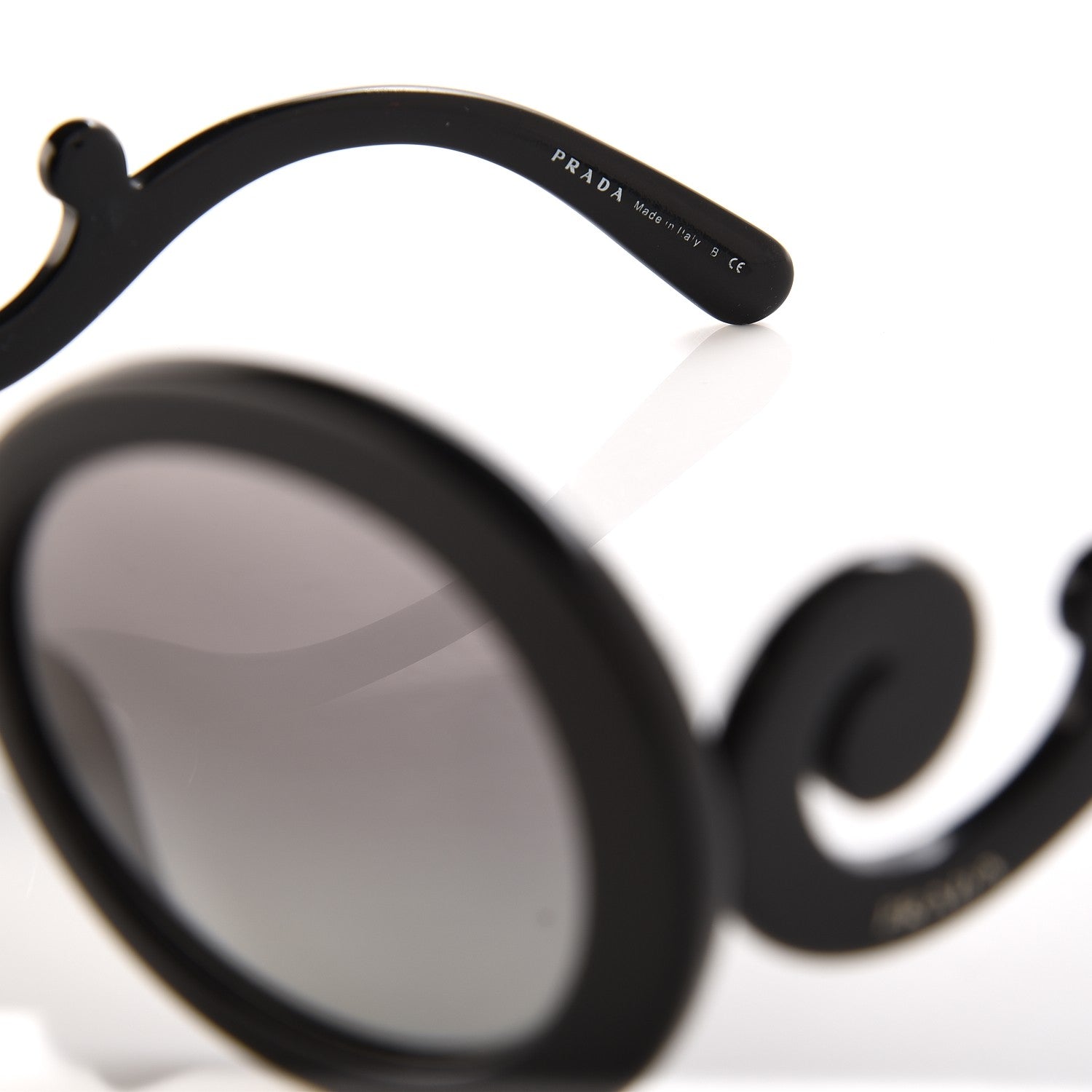 Prada Baroque Sunglasses SPR 27N Black 6 of 7