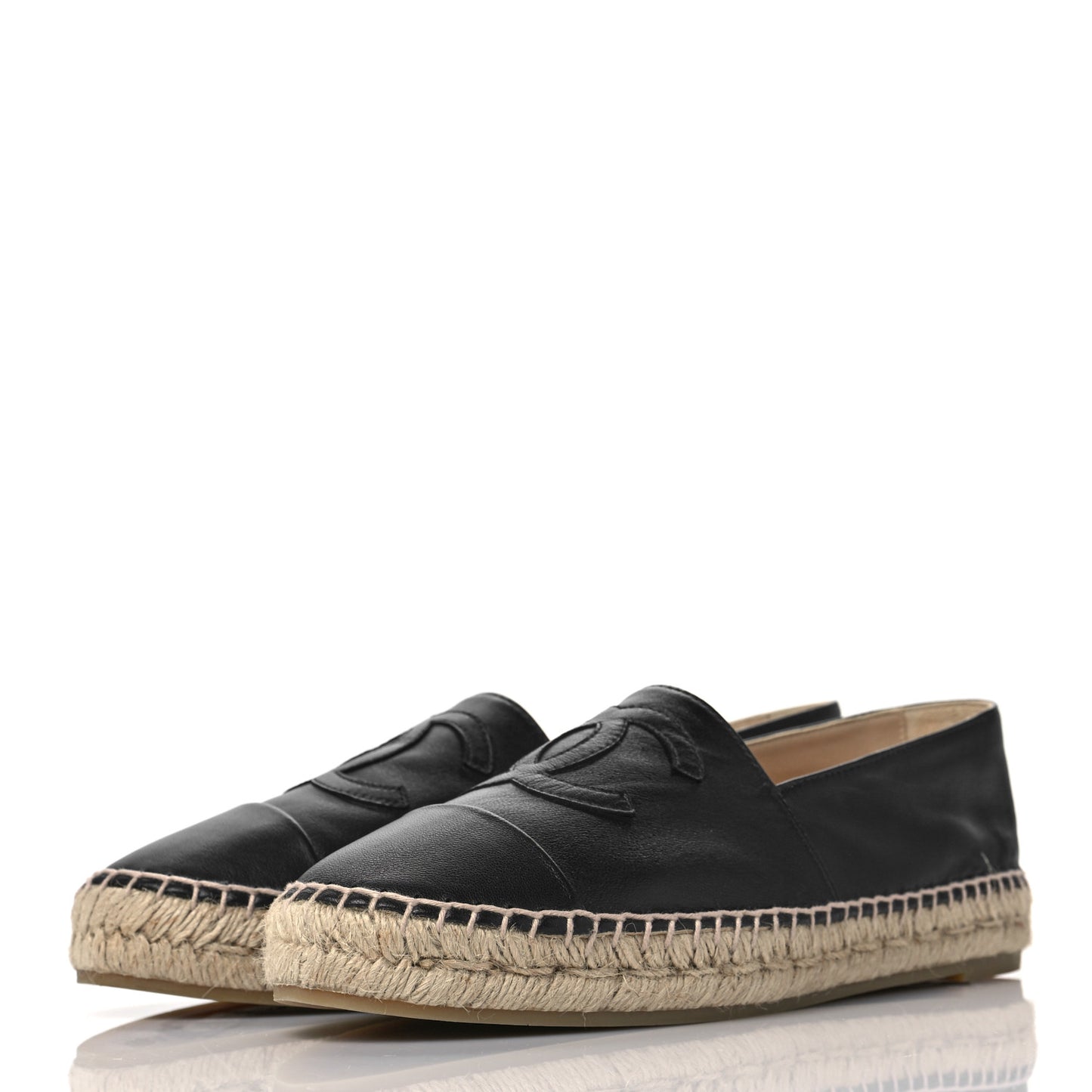 Lambskin CC Espadrilles 40 Black