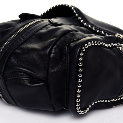 Alexander Wang Lambskin Studded Mini Marti Convertible Backpack Black Rhodium Hardware 9 of 10