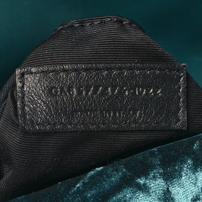 Saint Laurent Crushed Velvet Quilted Small Loulou Puffer Monogram Chain Satchel Emerald Vert 7 of 10