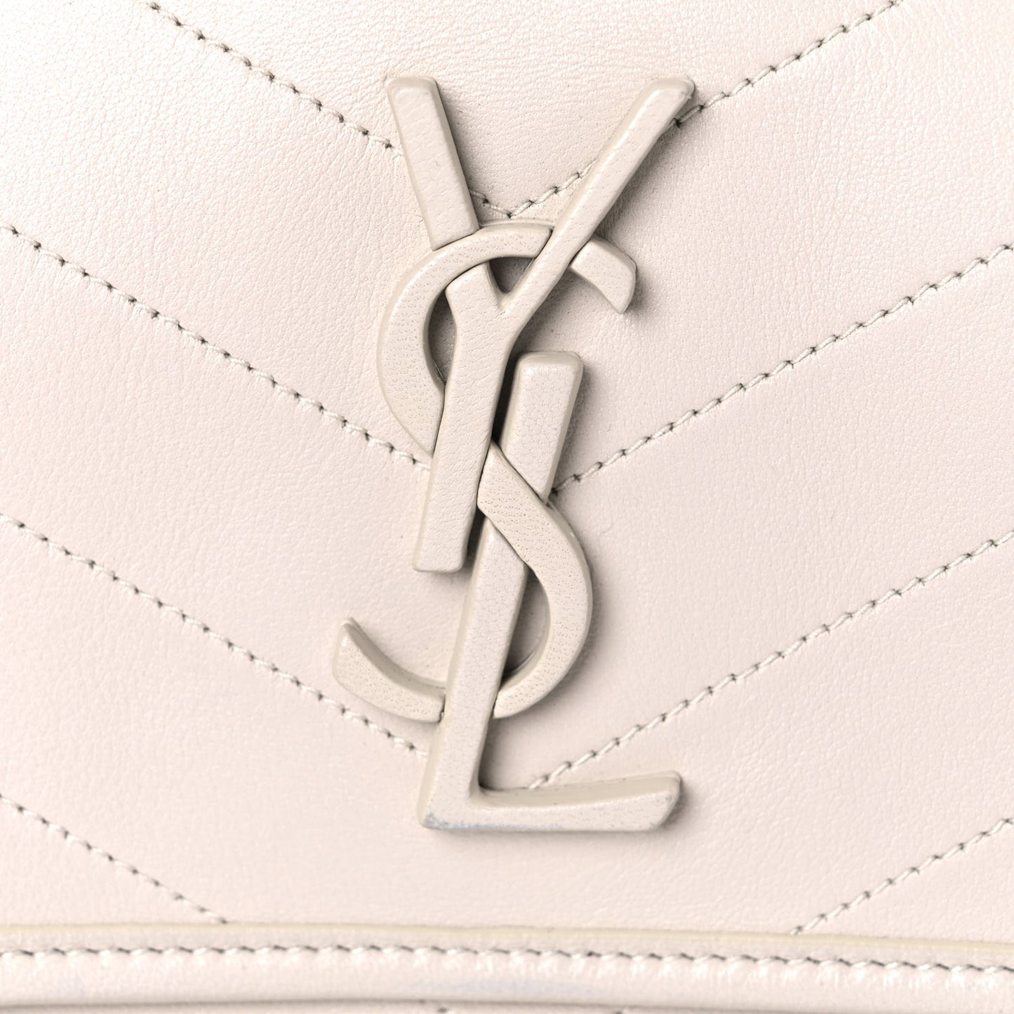 Lambskin Matelasse Monogram Medium Niki Chain Satchel Ivory
