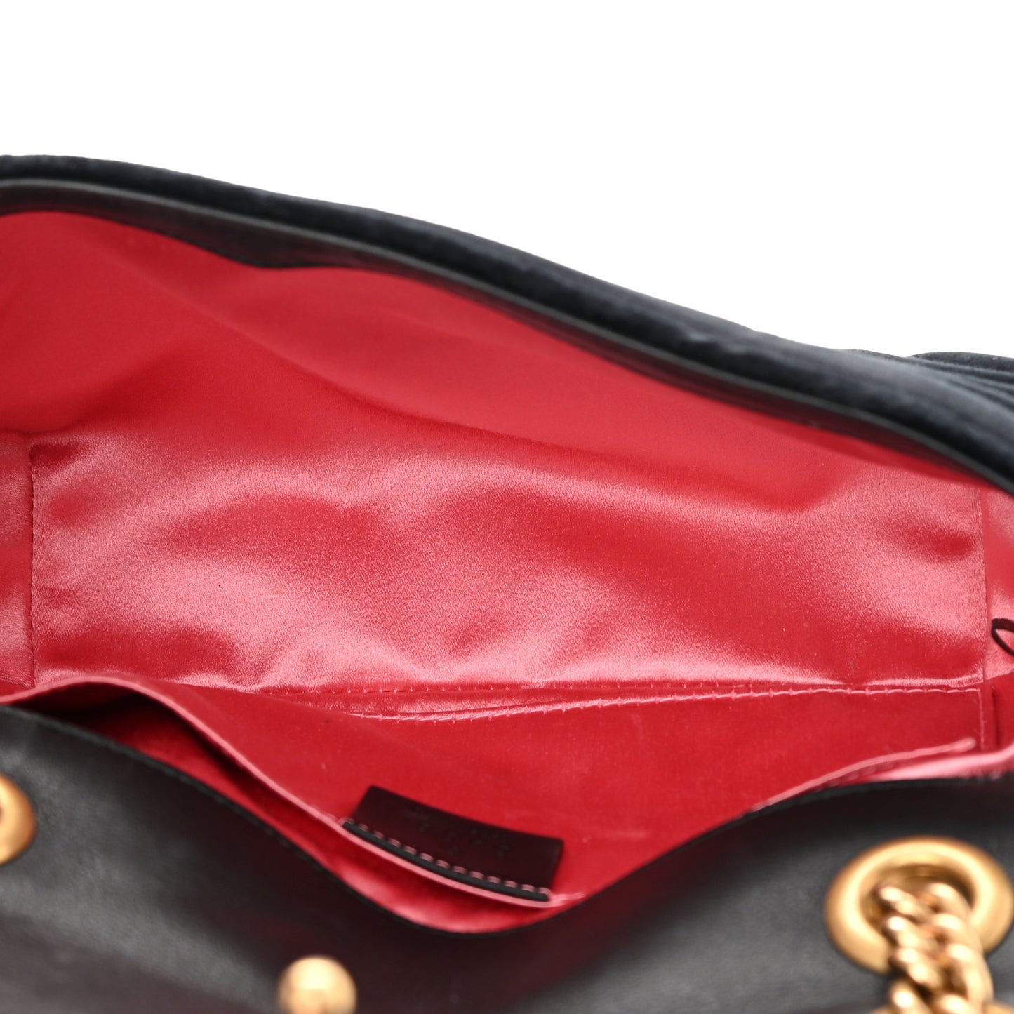 Velvet Matelasse Mini GG Marmont Shoulder Bag Black