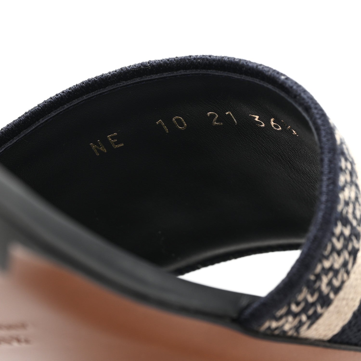 Christian Dior Canvas Embroidered Dway Mules Slide Sandals 36.5 Deep Blue 9 of 9