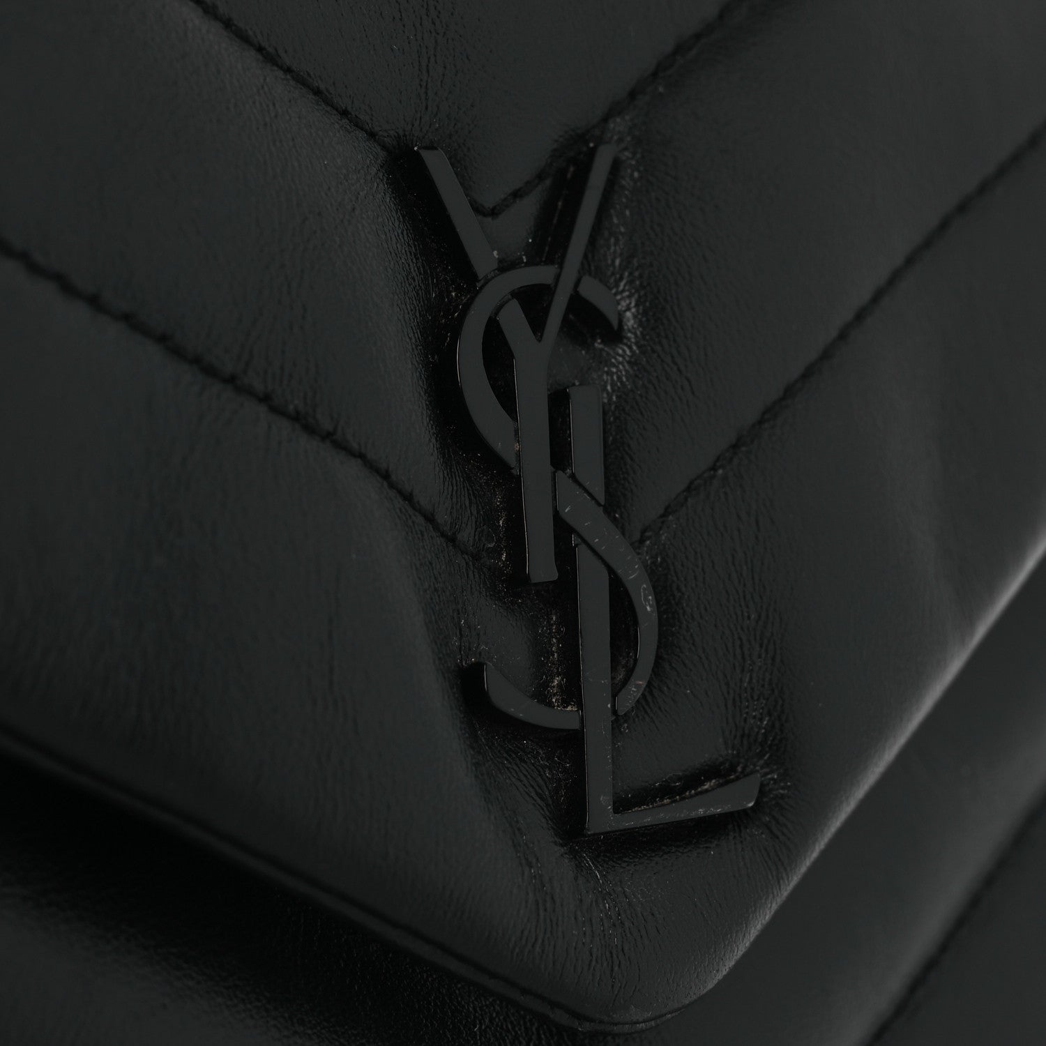 Saint Laurent Calfskin Y Quilted Monogram Monochrome Toy Loulou Crossbody Bag Black 28 of 28