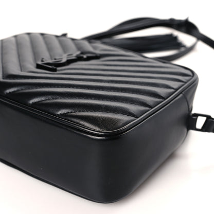 Saint Laurent Calfskin Matelasse Monogram Monochrome Lou Camera Bag Black 9 of 9