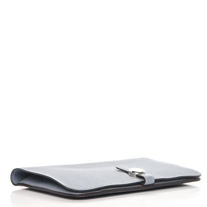 Hermes Togo Dogon Duo Wallet Bleu Lin 4 of 9