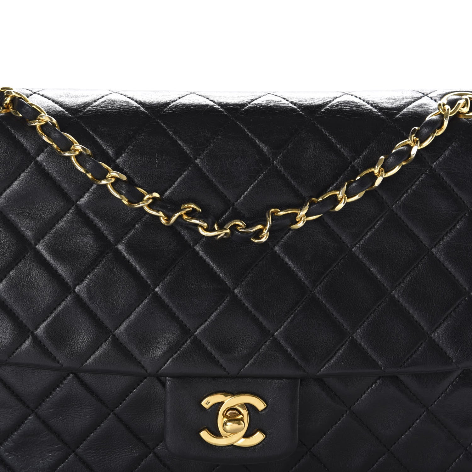 Chanel Lambskin Quilted Medium Single Flap Black 12 of 12