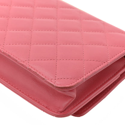 Chanel Lambskin Quilted Trendy CC Wallet On Chain WOC Bright Pink 12 of 18
