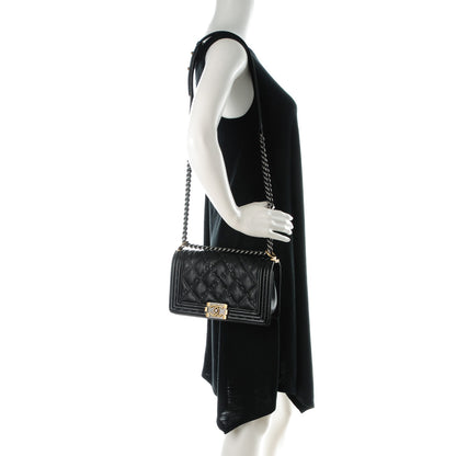 Chanel Calfskin Double Stitch Medium Boy Flap Black 2 of 8