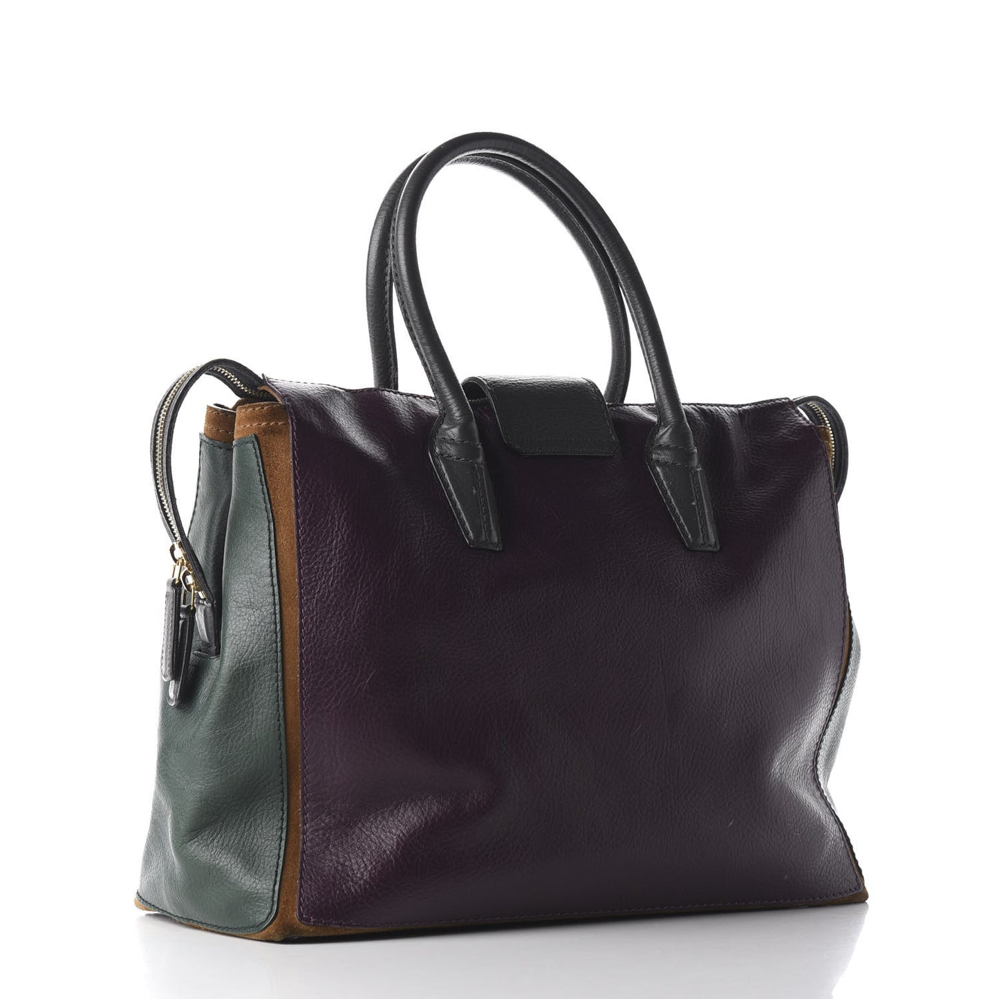 Calfskin Suede Muse Two Cabas Purple Ocre