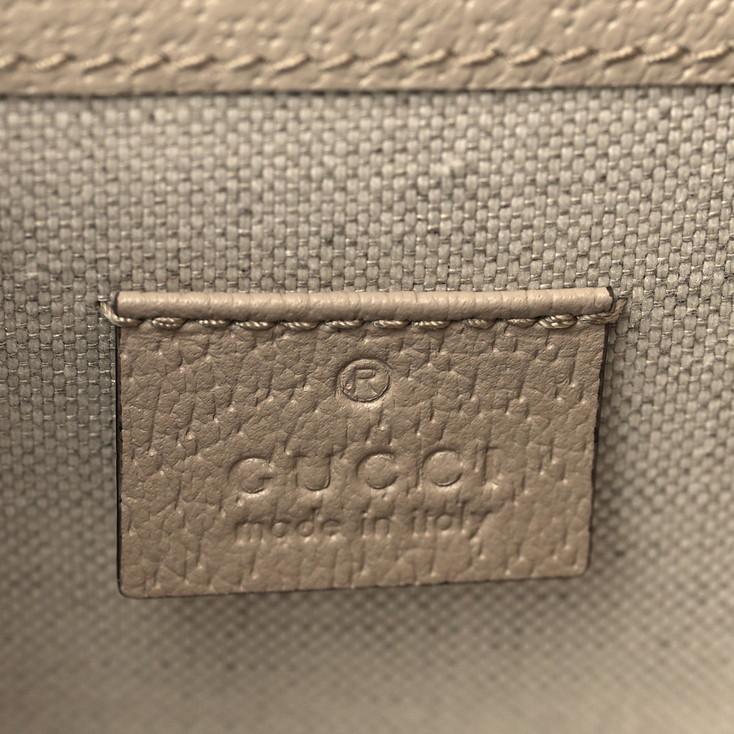 Gucci GG Supreme Monogram Textured Dollar Calfskin Mini Horsebit 1955 Shoulder Bag Beige Mystic White Oatmeal 6 of 9