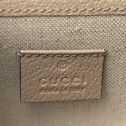 Gucci GG Supreme Monogram Textured Dollar Calfskin Mini Horsebit 1955 Shoulder Bag Beige Mystic White Oatmeal 6 of 9