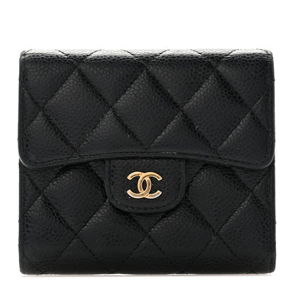 Chanel Caviar Quilted Compact Flap Wallet Black 1 of 10