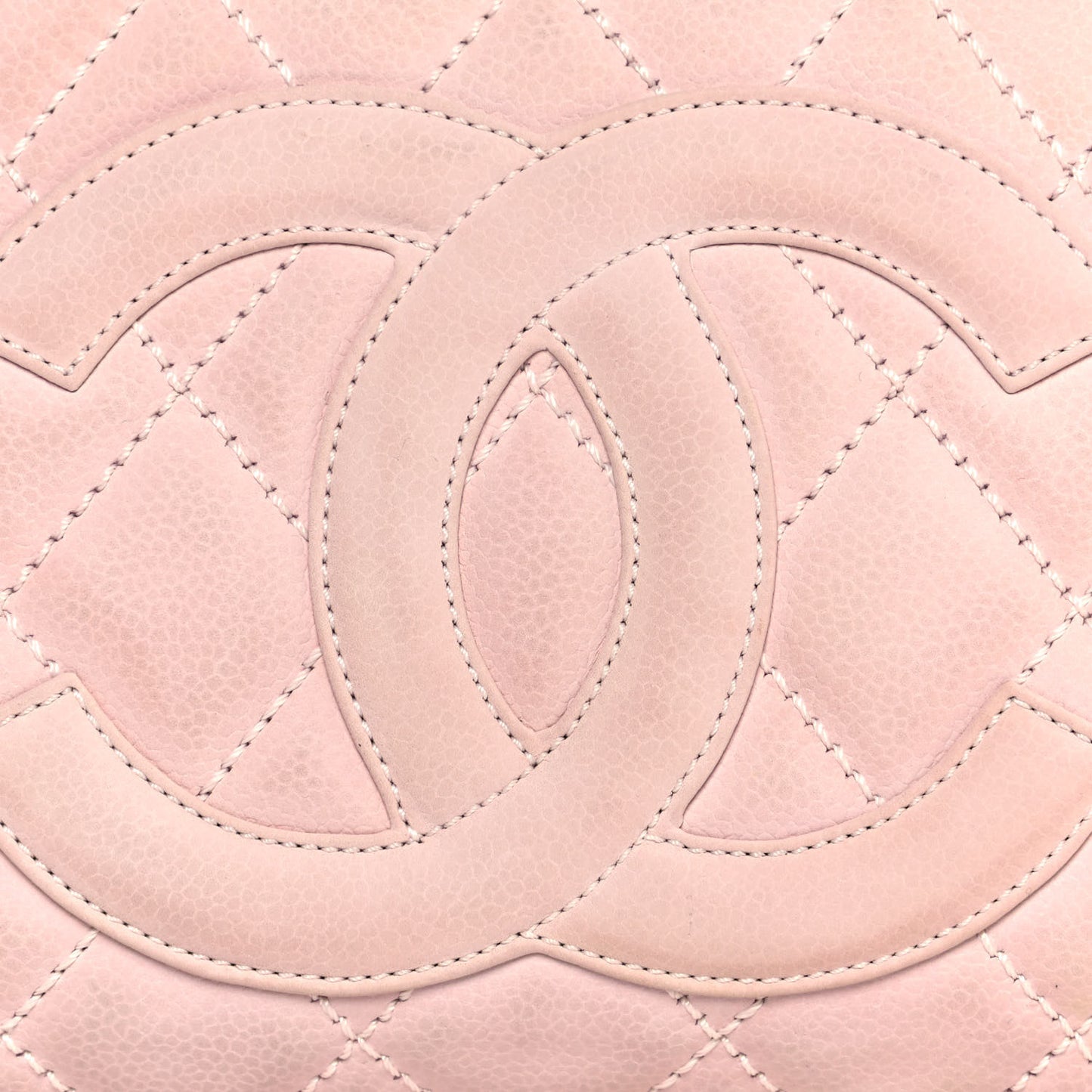 Caviar Quilted Small Bowler Tassel Pink