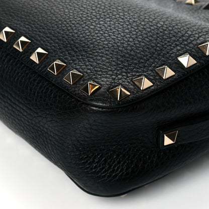 Valentino Garavani Pebbled Calfskin Rockstud Camera Crossbody Bag Black 10 of 10