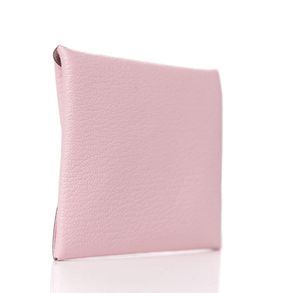 Hermes Chevre Mysore Bastia Coin Purse Rose Sakura 3 of 7