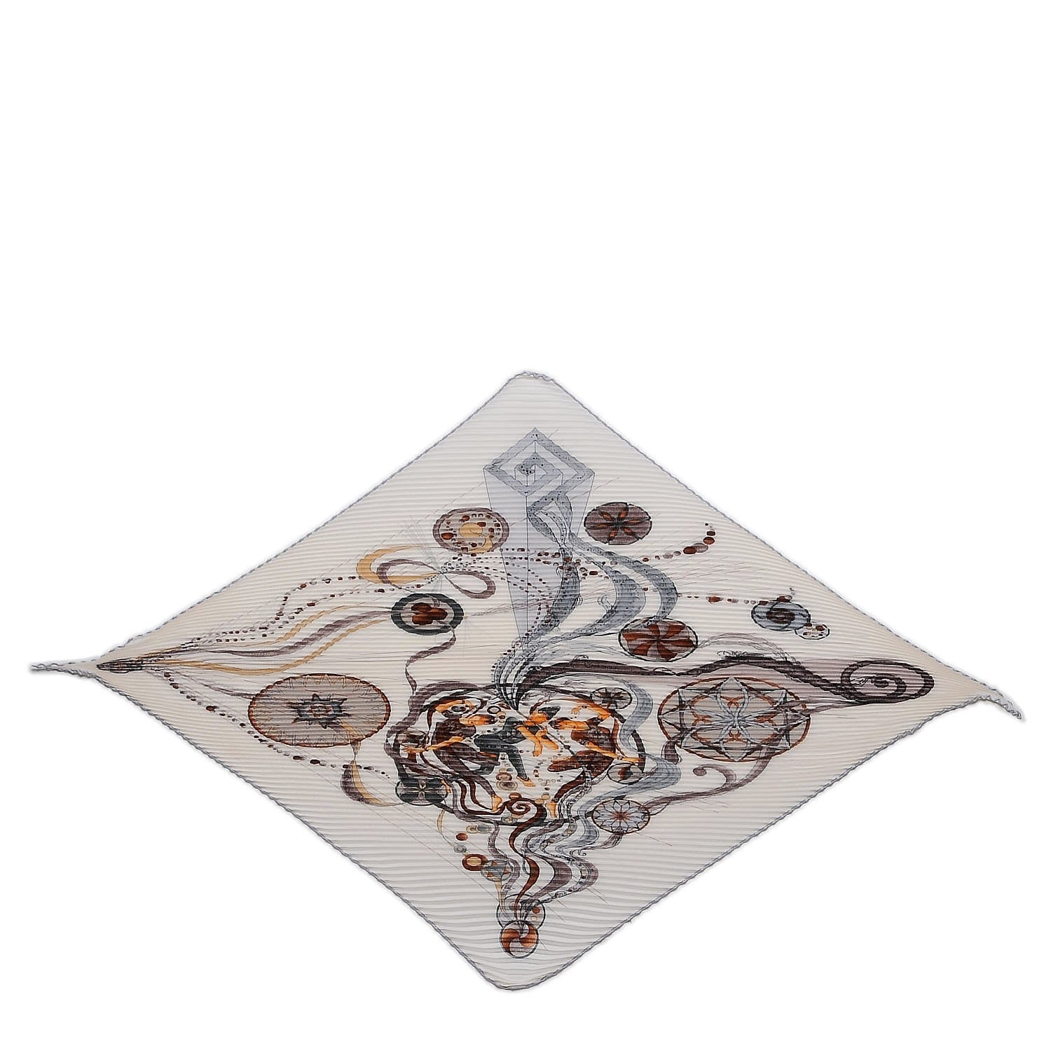 Hermes Silk Plisse La Danse Du Cosmos Scarf 90 1 of 5
