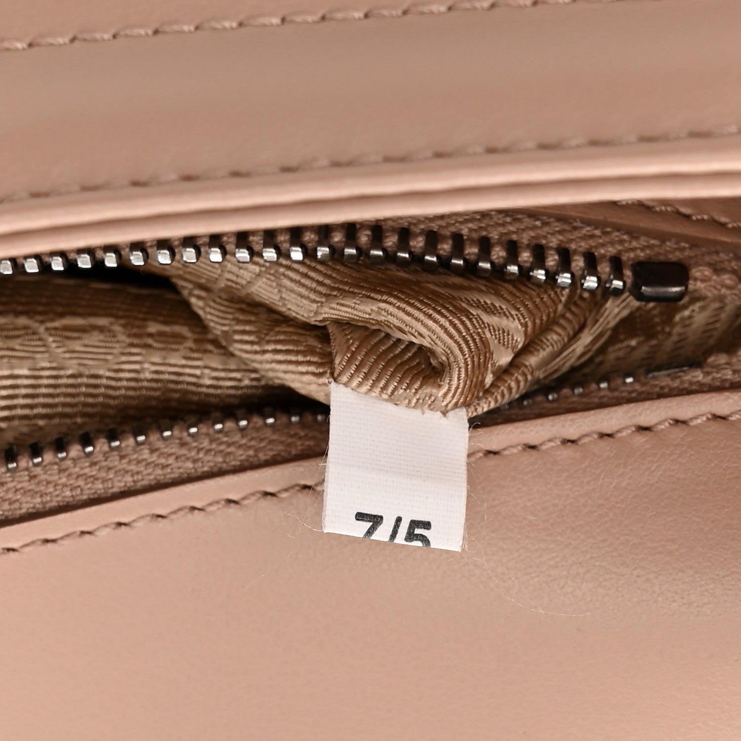 Prada Soft Calfskin Impunture Diagramme Medium Chain Flap Shoulder Bag Cipria 7 of 10