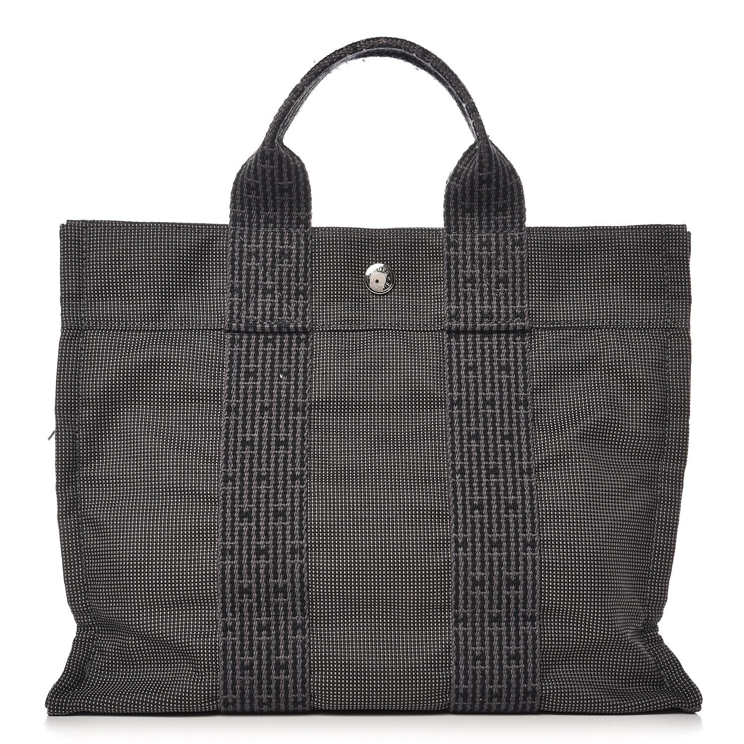 Hermes Canvas Herline PM Tote Grey 1 of 6