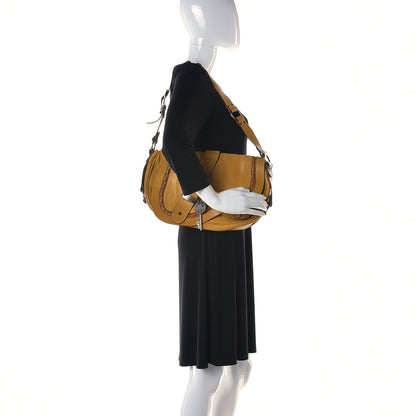 Christian Dior Calfskin Medium Gaucho Double Saddle Bag Yellow 3 of 26