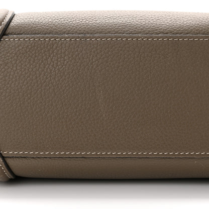 Celine Drummed Calfskin Nano Luggage Souris 17 of 20