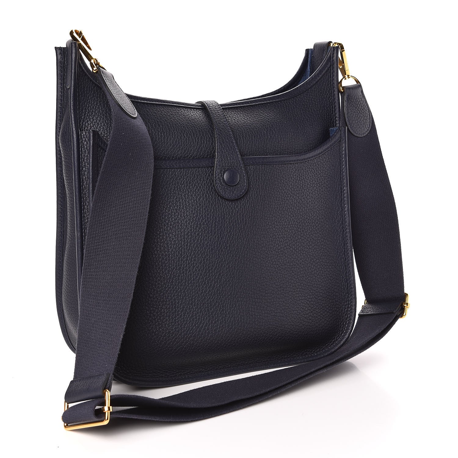 Hermes Taurillon Clemence Evelyne III PM Bleu Nuit 3 of 10