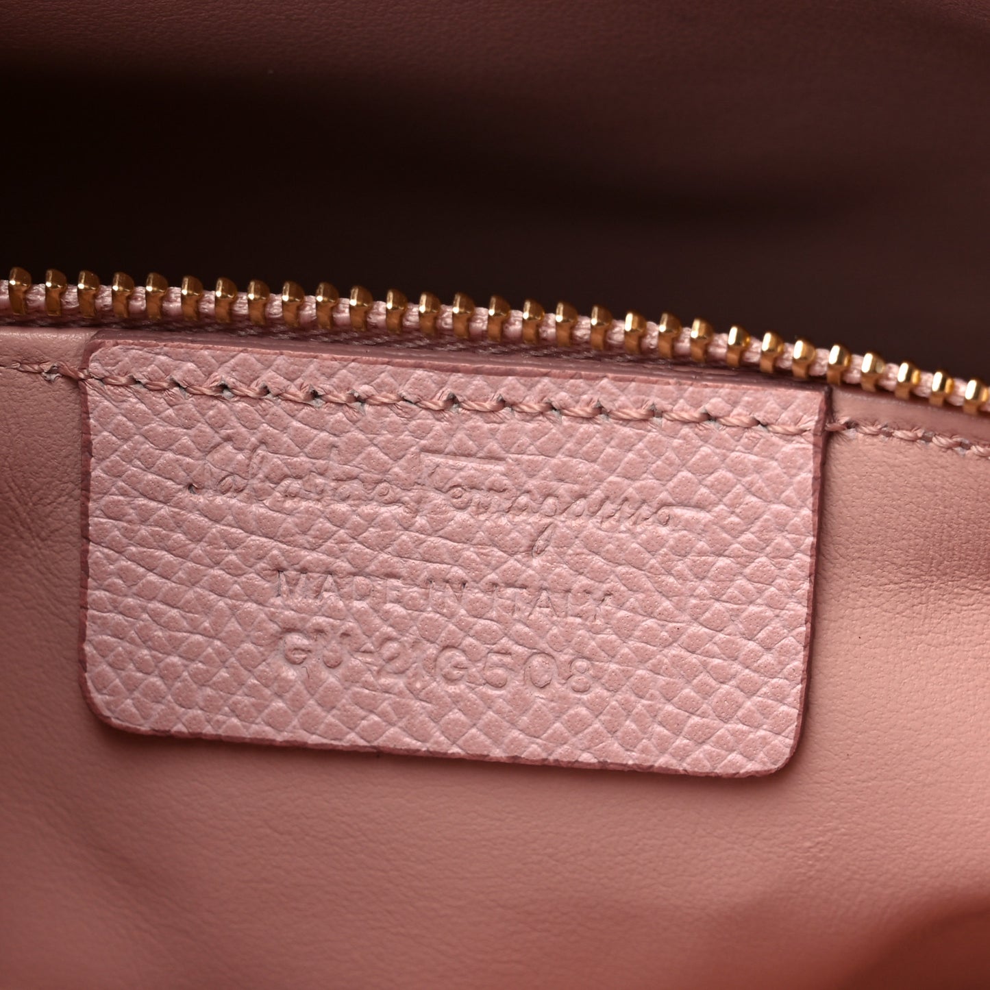 Hammered Calfskin Vara Bow Chain Tote Pink