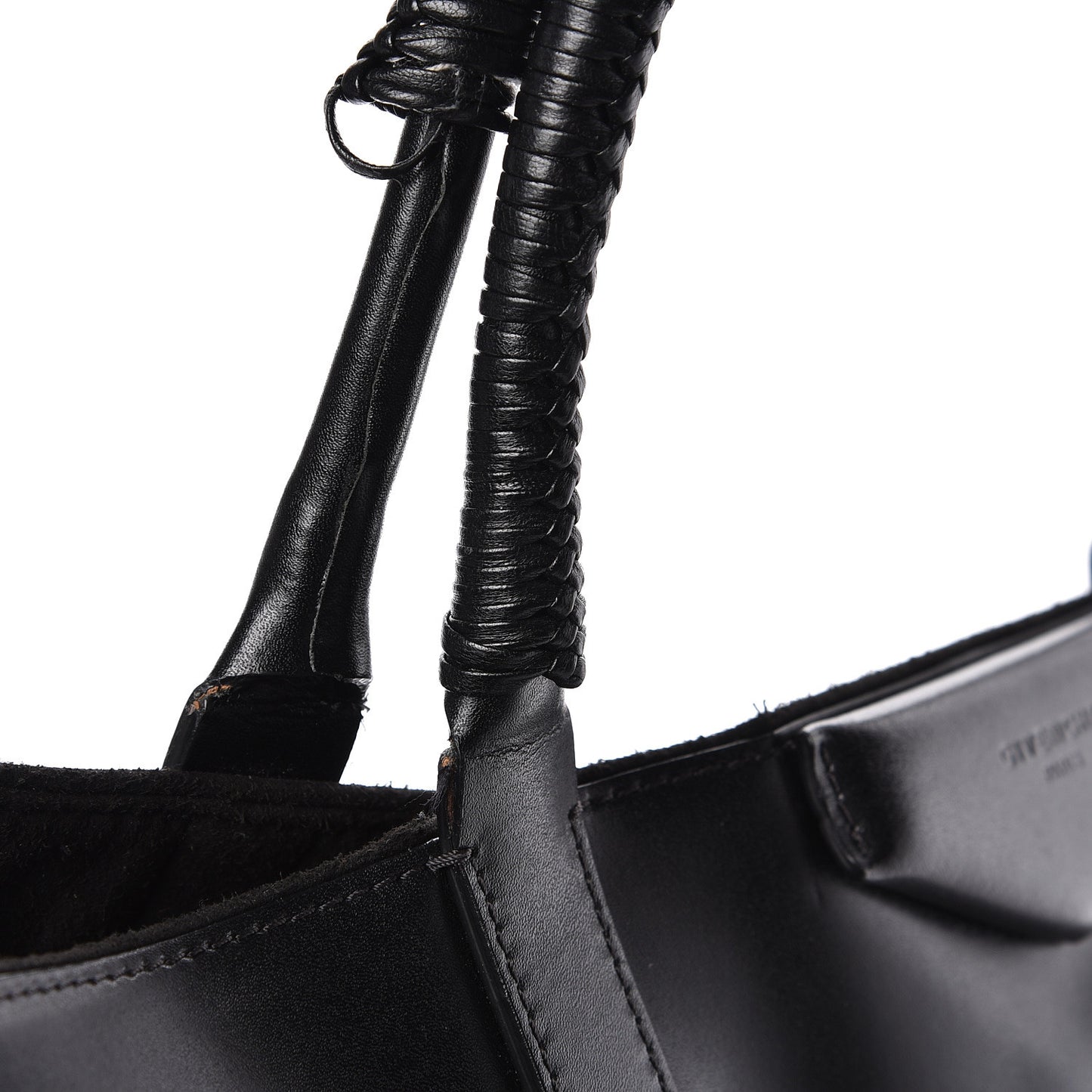 Calfskin Large Antigona Whipstitch Handle Tote Black