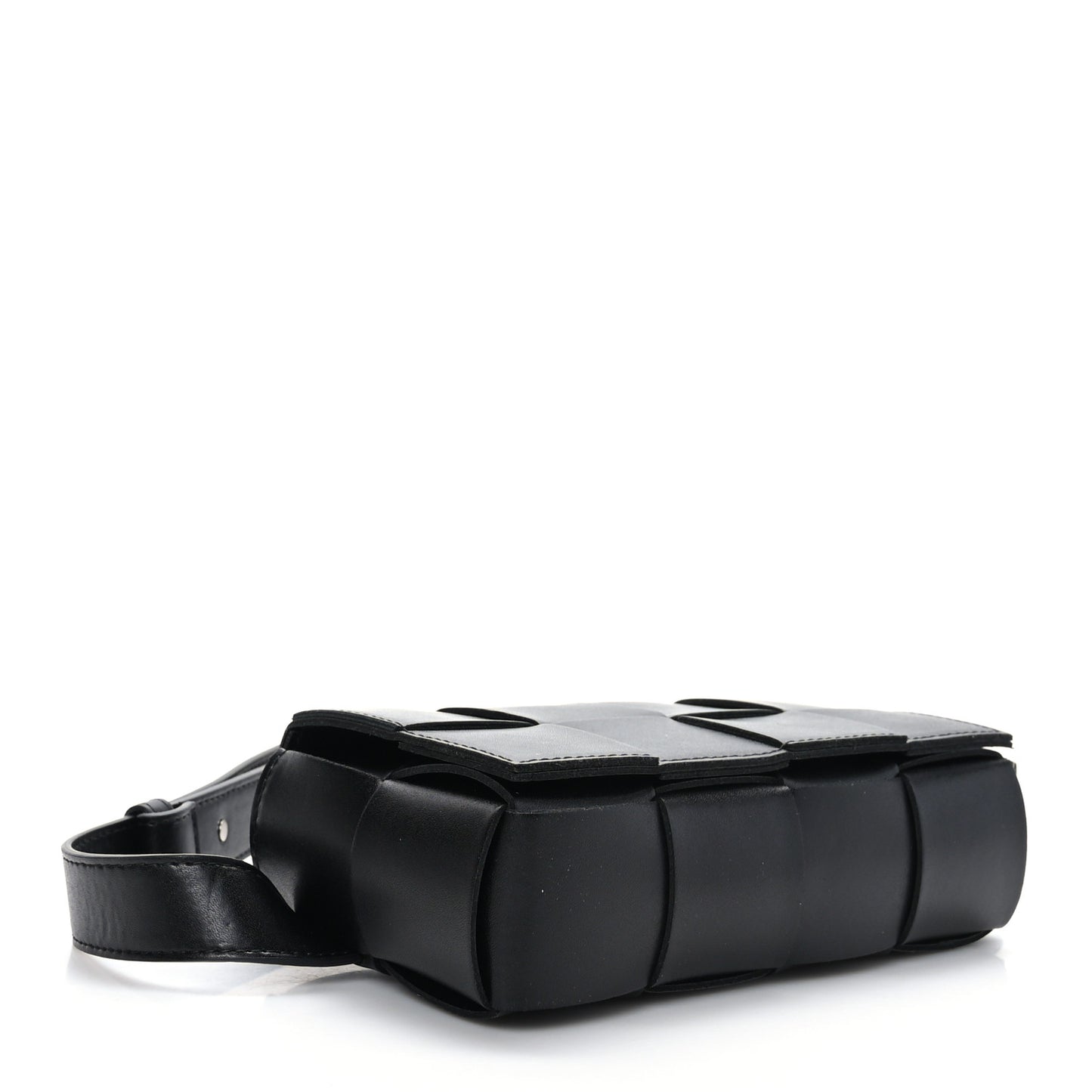 Nappa Maxi Intreccio The Belt Cassette Bag Black