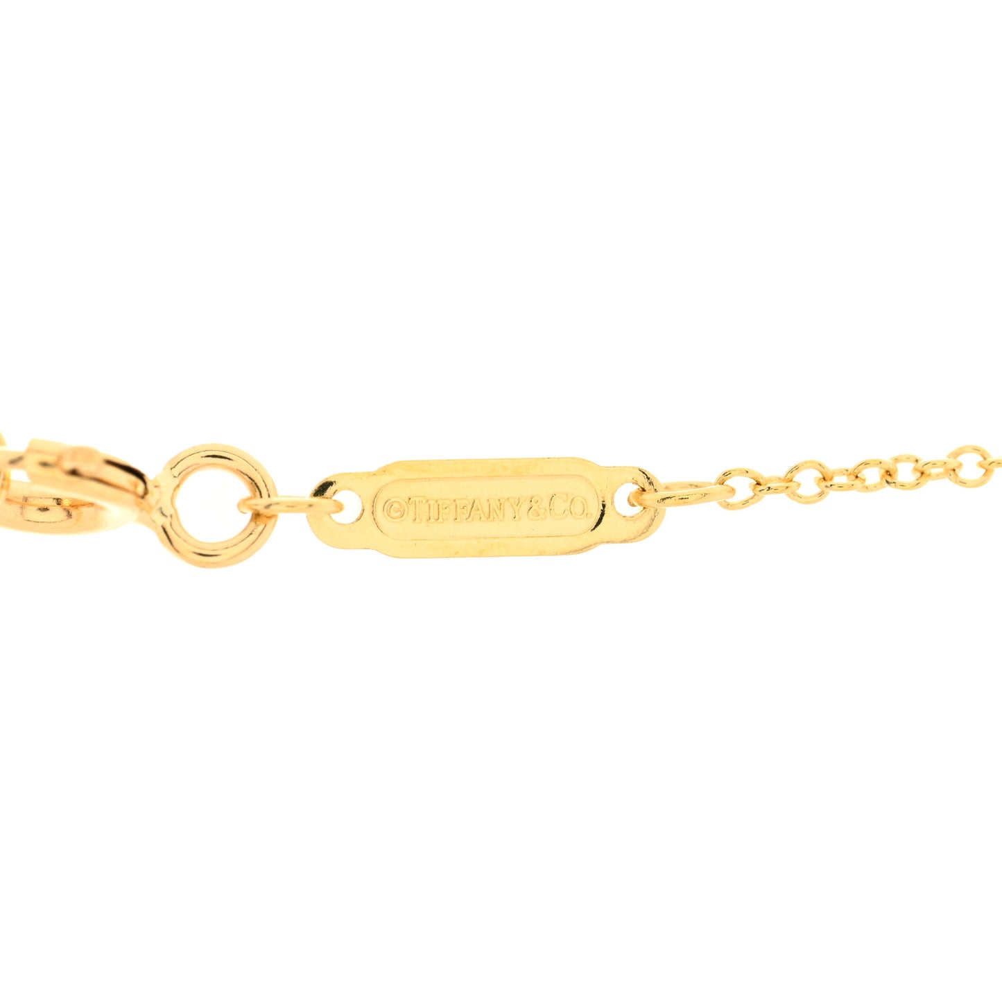 18K Yellow Gold Small T Smile Pendant Necklace
