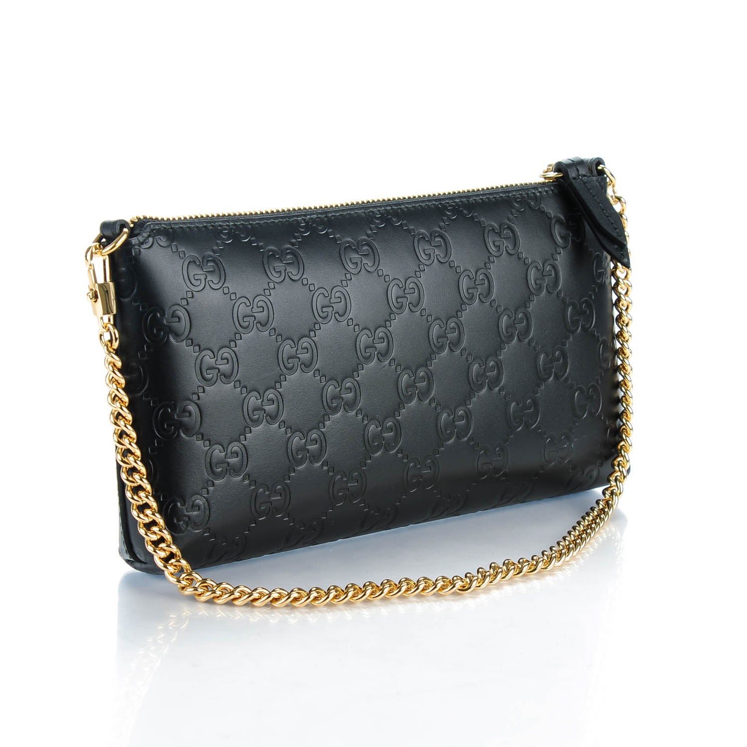 Gucci Guccissima Signature Wrist Wallet Black 3 of 7