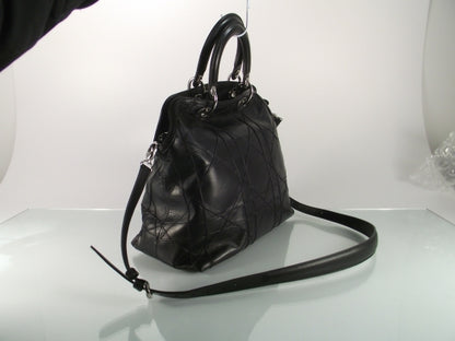 Christian Dior Lambskin Cannage Medium Granville Tote Black 2 of 9