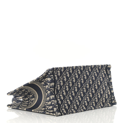 Christian Dior Oblique Small Book Tote Blue Multicolor 4 of 10