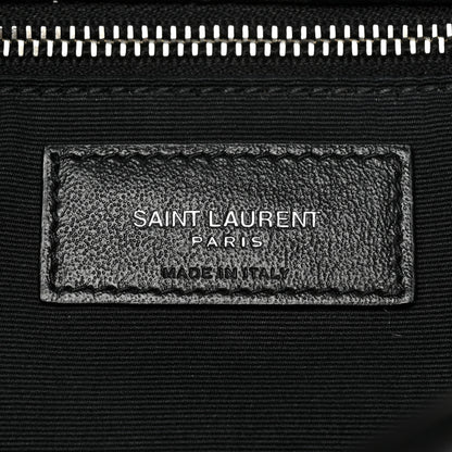 Saint Laurent Lambskin Quilted Medium Loulou Puffer Monogram Chain Satchel Black 6 of 16