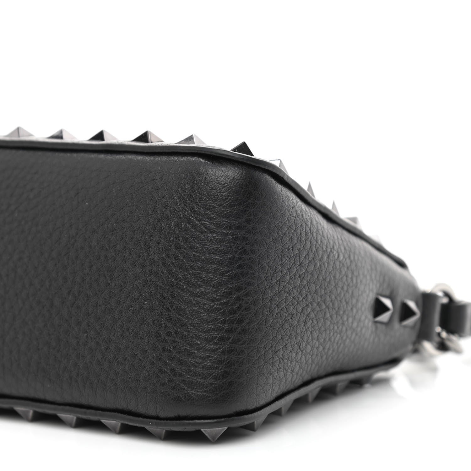 Valentino Garavani Grained Calfskin Small Rockstud Crossbody Bag Black 9 of 10