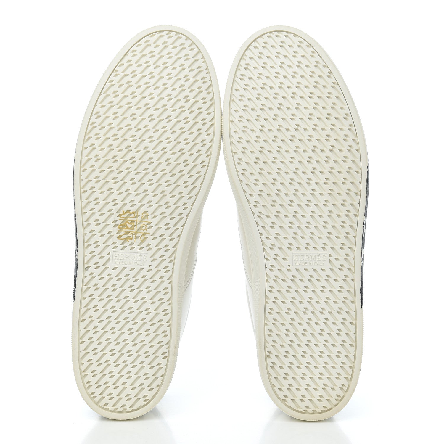 Hermes Swift Printed Peinture Fraiche Quicker Sneakers 37.5 White Black 5 of 10
