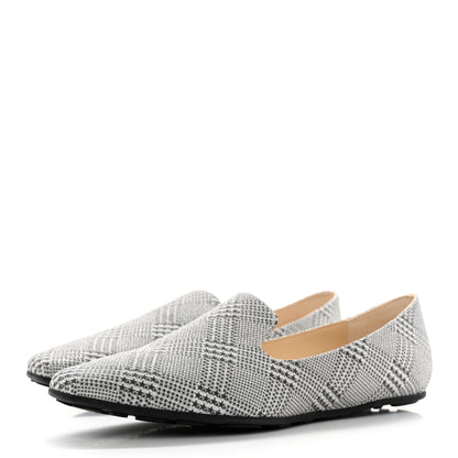Jimmy Choo Prince Of Stars Glitter Fabric Loafers 39 Silver 3 of 10