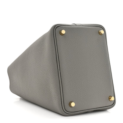 Hermes Taurillon Clemence Picotin Lock 18 PM Gris Meyer 4 of 11