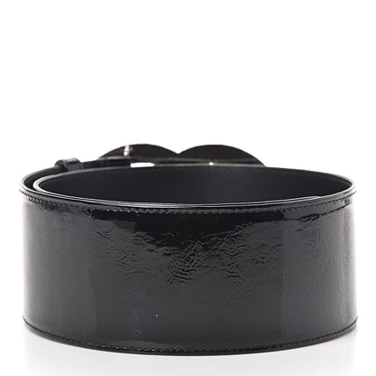 Chanel Patent Calfskin CC Wide Belt 70 28 Black 3 of 7