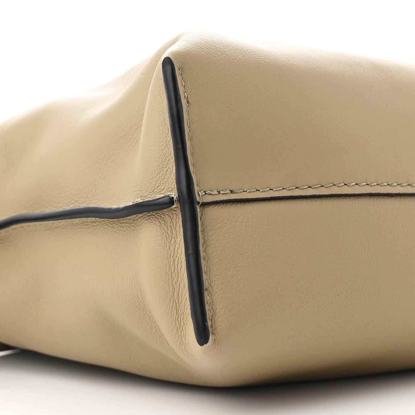 Calfskin Mini Flamenco Knot Clutch Clay Green