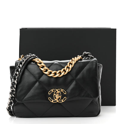 Chanel Lambskin Quilted Medium Chanel 19 Flap Black 11 of 11