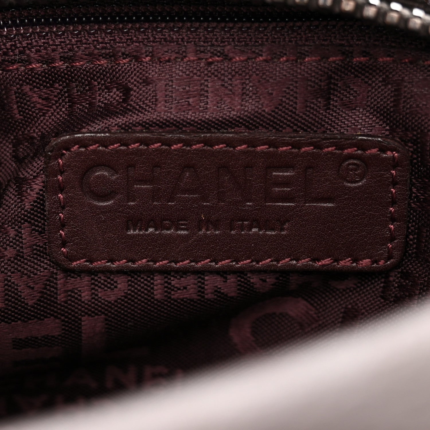 Chanel Metallic Caviar Square Stitched Bag Purple 6 of 10
