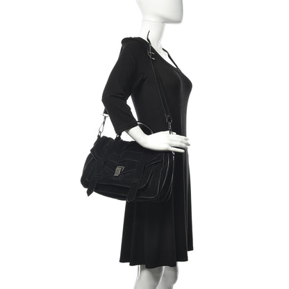 Proenza Schouler Suede Medium PS1 Satchel Black 2 of 12