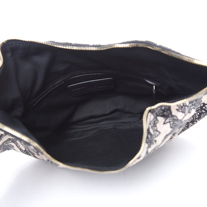 Alexander McQueen Silk De Manta Lace Print Clutch 5 of 11
