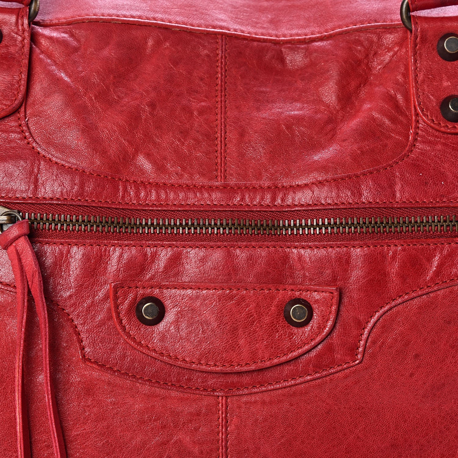 Balenciaga Agneau Classic Hardware Work Rouge Vif 8 of 14