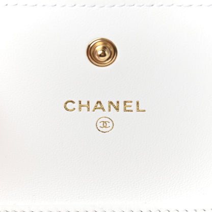 Chanel Lambskin Quilted Romance Clutch With Chain White 7 of 10