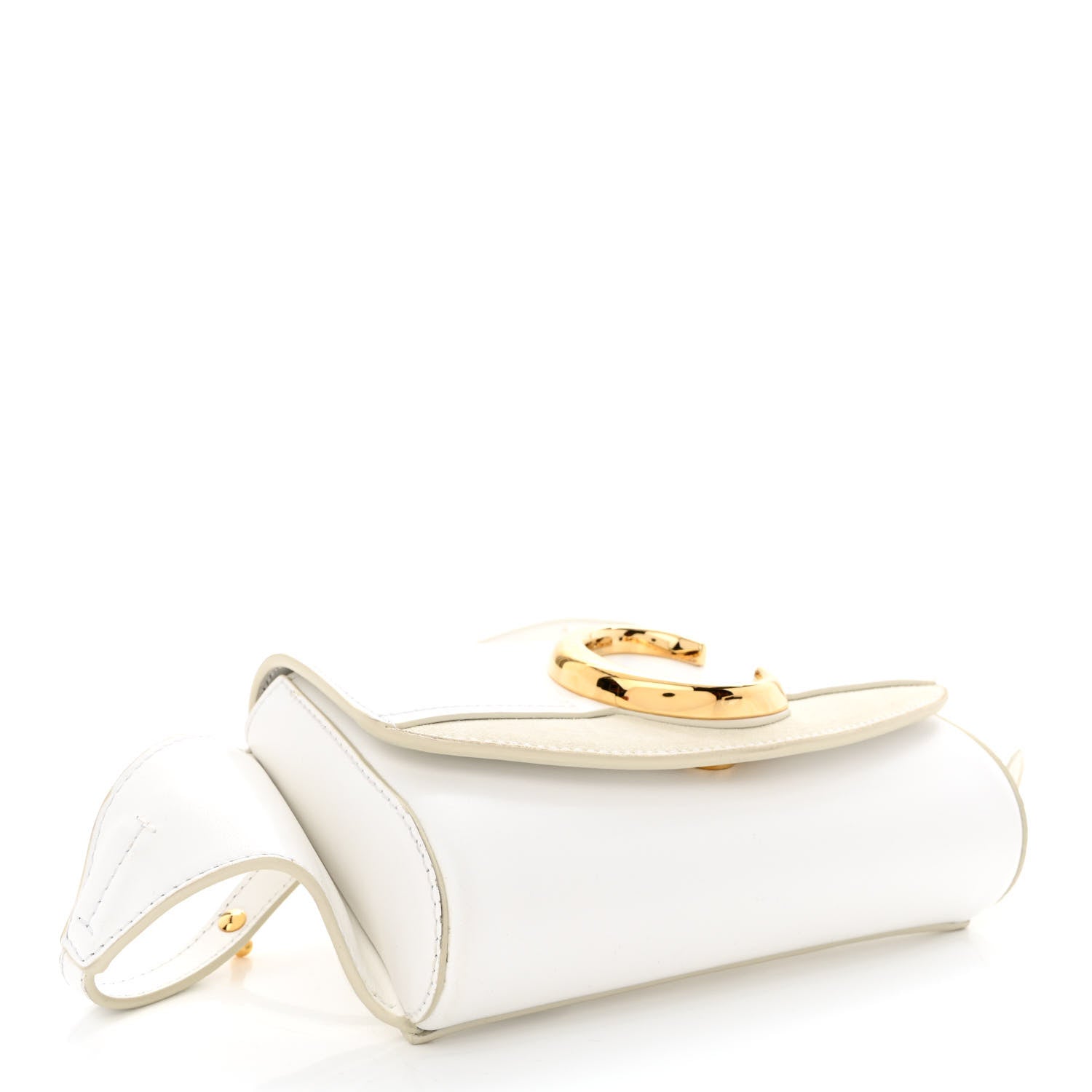 Chloe Calfskin Suede C Belt Bag Brilliant White 4 of 10