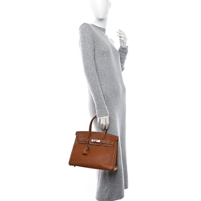 Hermes Natural Barenia Faubourg Birkin 30 Fauve 2 of 13